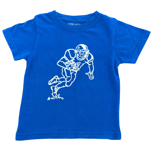 SS Royal/White Football Player T-Shirt