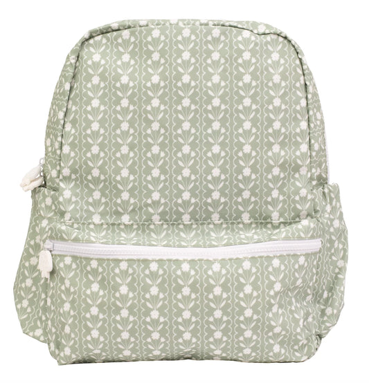 Large Backpack- Sage Floral