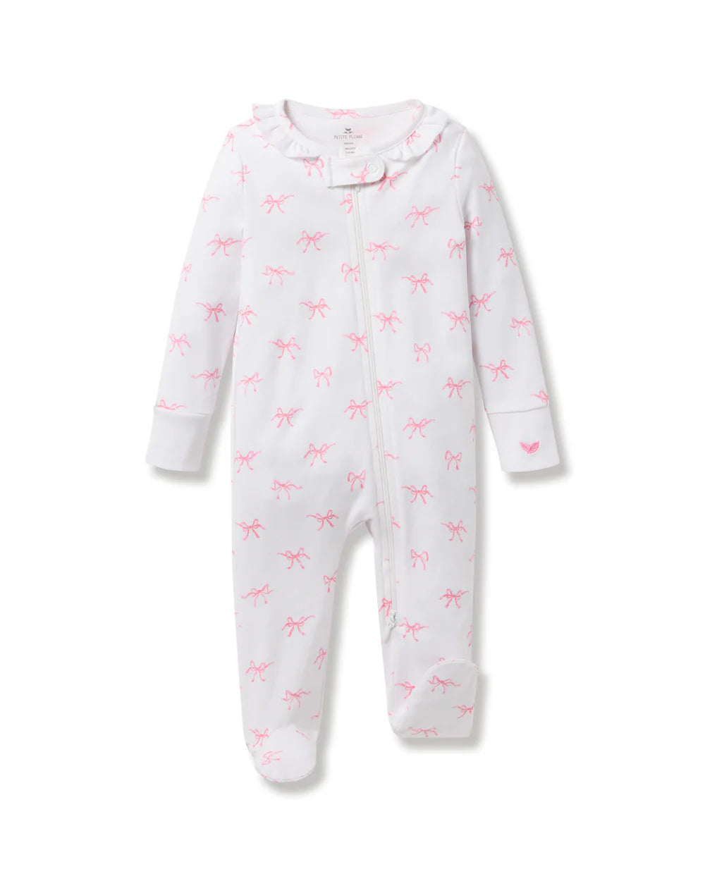 Baby Pima Romper- Blushing Bows