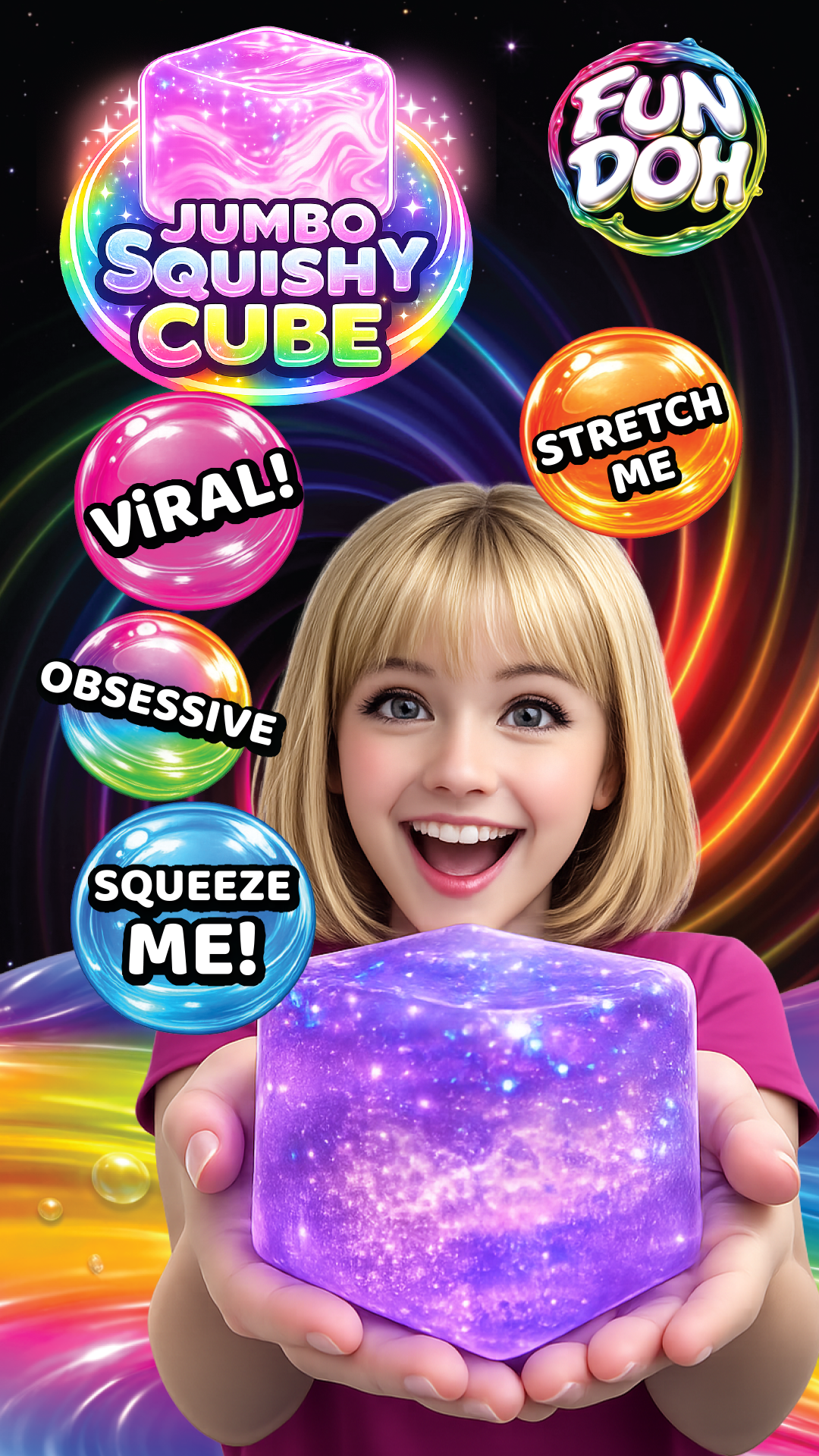 Fun Doh Jumbo Squishy Cube Assortment