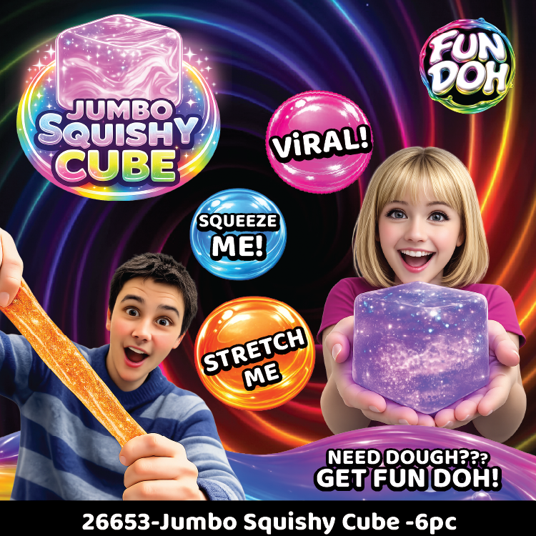 Fun Doh Jumbo Squishy Cube Assortment