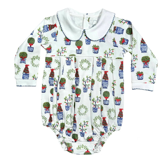 Unisex LS Bubble- Holiday Topiaries