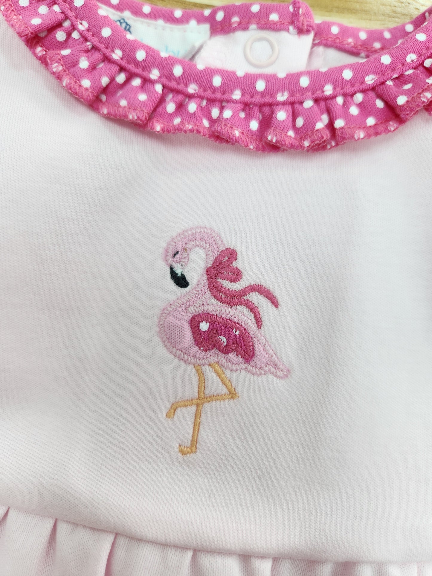 Fancy Flamingo Applique Flutters Bubble