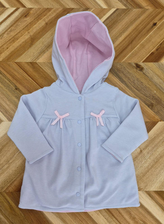 Reversible Jacket- Light Pink/Blue Stripe