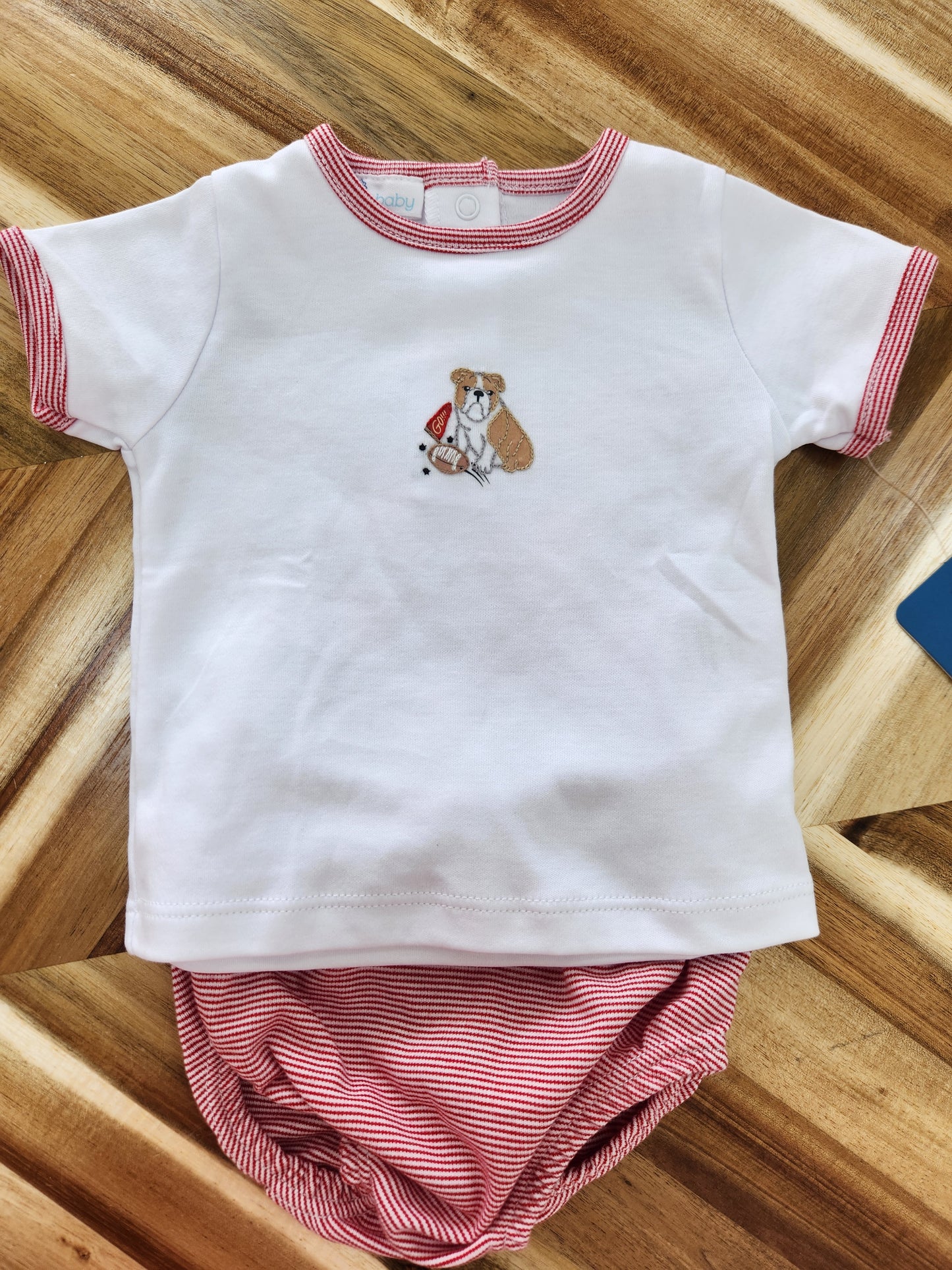 Go Dawgs! Embroidered Diaper Cover Set