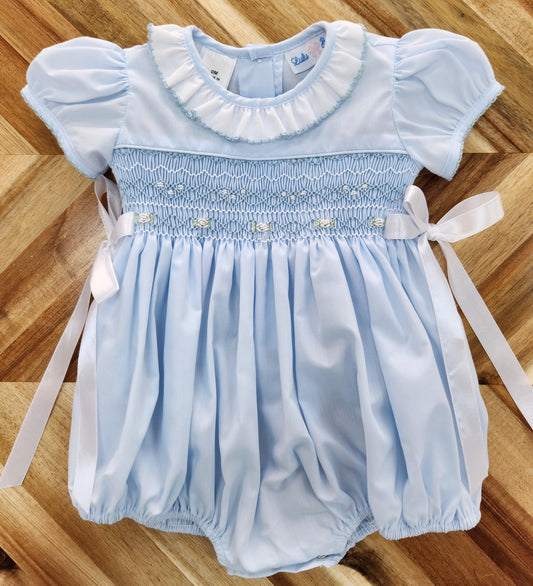 Rosie Bubble- Blue Smocking