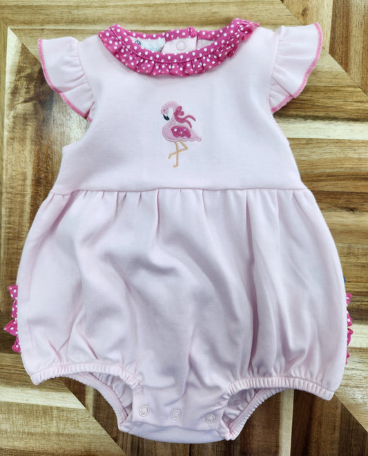 Fancy Flamingo Applique Flutters Bubble