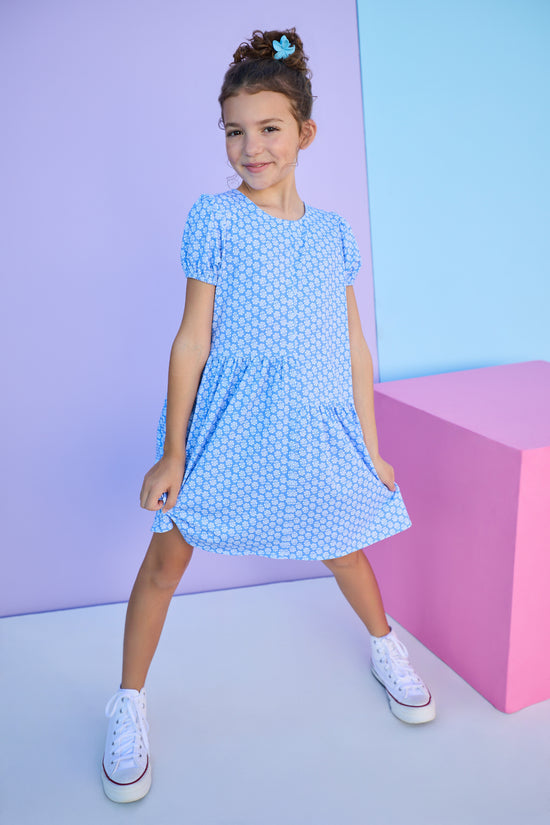 Phillipa Dress- Periwinkle Block