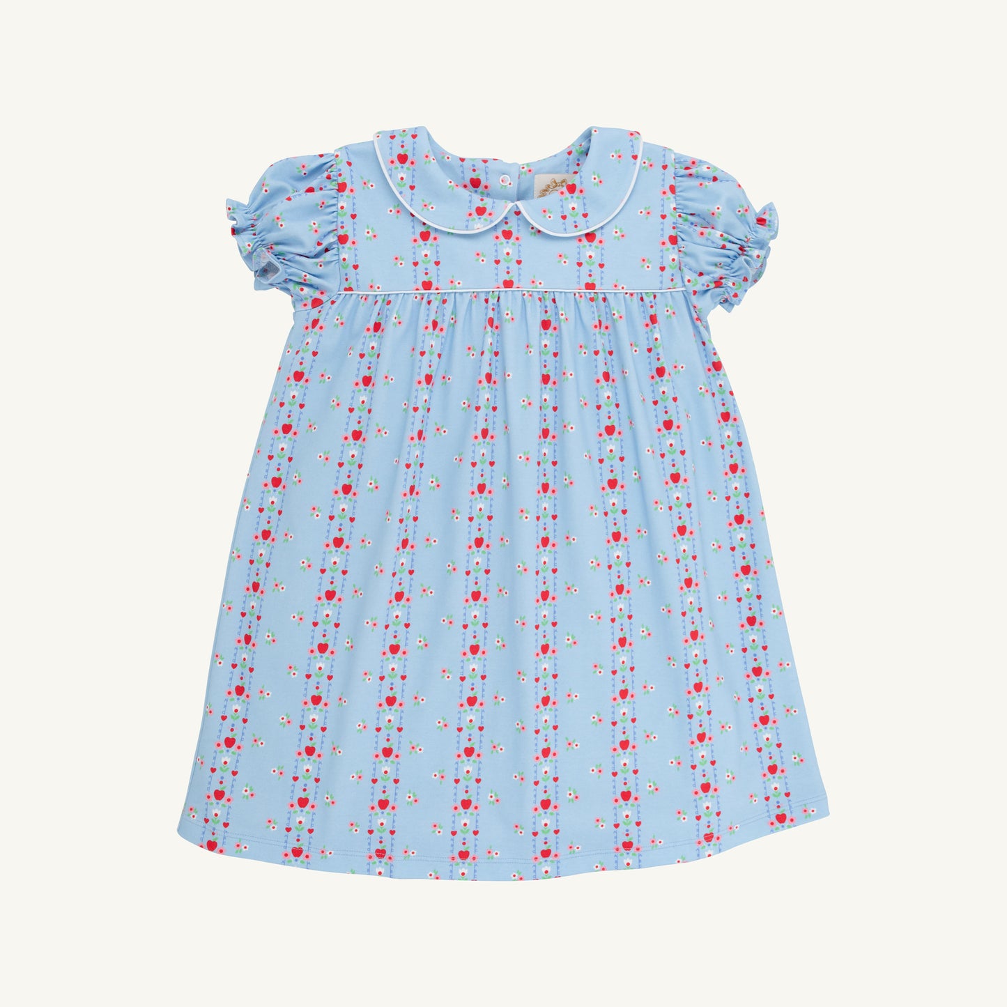 Holly Day Dress- First Day Flowers/Worth Ave White