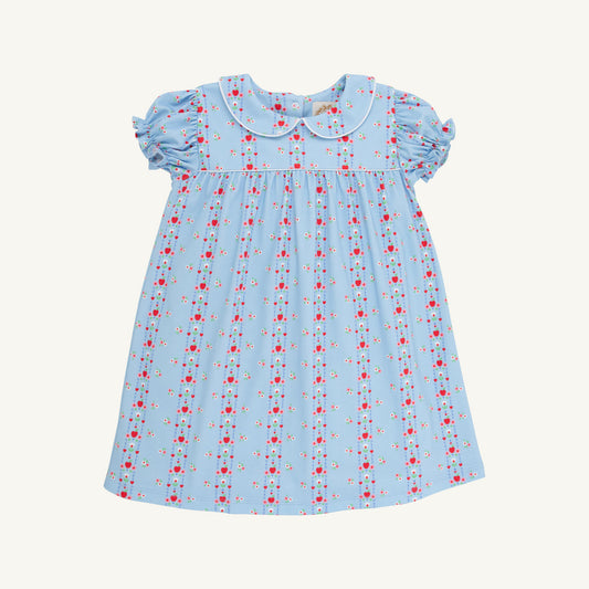 Holly Day Dress- First Day Flowers/Worth Ave White