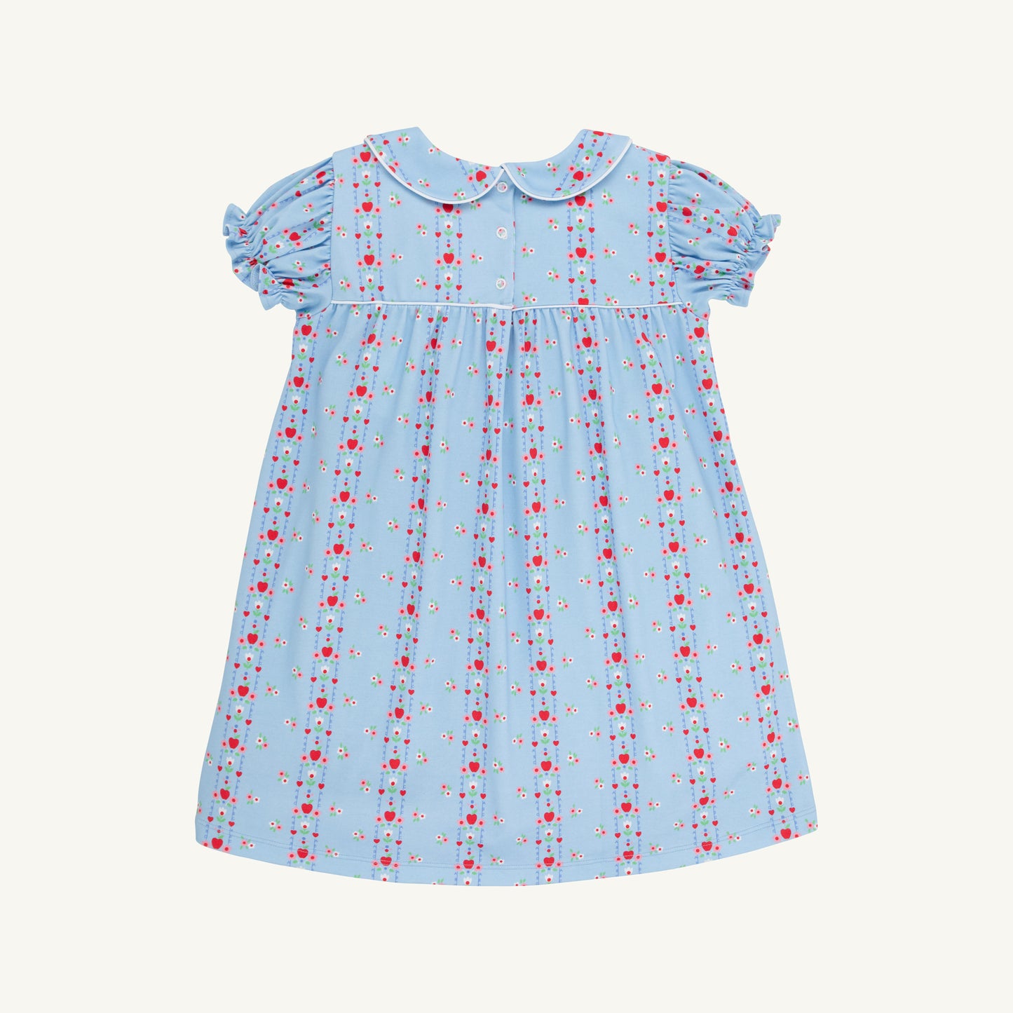 Holly Day Dress- First Day Flowers/Worth Ave White